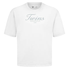 Minnesota Twins Levelwear Ethereal Oversized Luxe Signature Knit T-Shirt White
