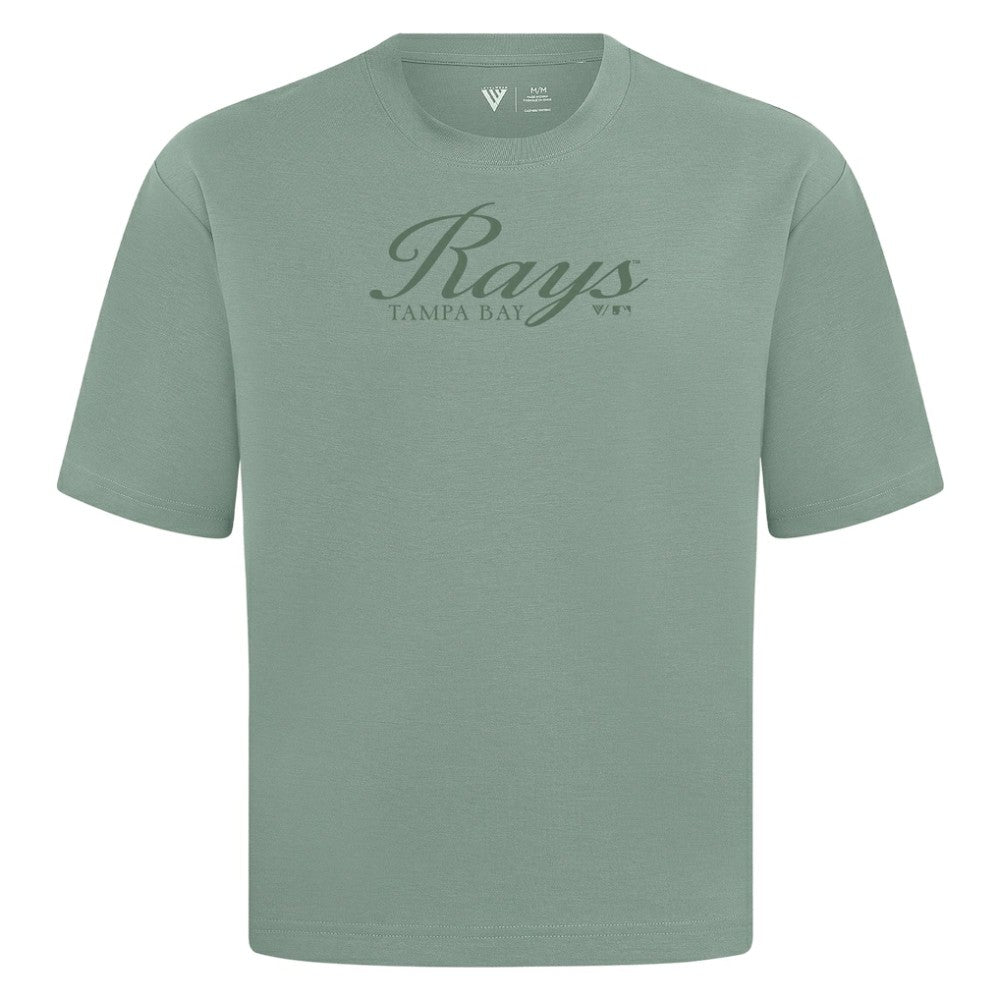 Tampa Bay Rays Levelwear Ethereal Oversized Luxe Signature Knit T-Shirt Green