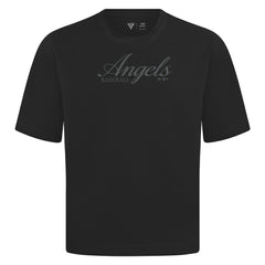 Los Angeles Angels Levelwear Ethereal Oversized Luxe Signature Knit T-Shirt Black