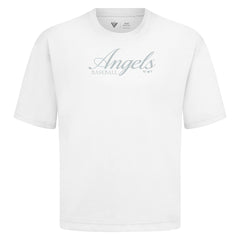 Los Angeles Angels Levelwear Ethereal Oversized Luxe Signature Knit T-Shirt White