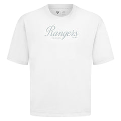 Texas Rangers Levelwear Ethereal Oversized Luxe Signature Knit T-Shirt White