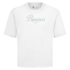 Atlanta Braves Levelwear Ethereal Oversized Luxe Signature Knit T-Shirt White