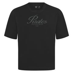 Pittsburgh Pirates Levelwear Ethereal Oversized Luxe Signature Knit T-Shirt Black