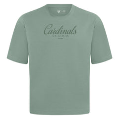 St. Louis Cardinals Levelwear Ethereal Oversized Luxe Signature Knit T-Shirt Green