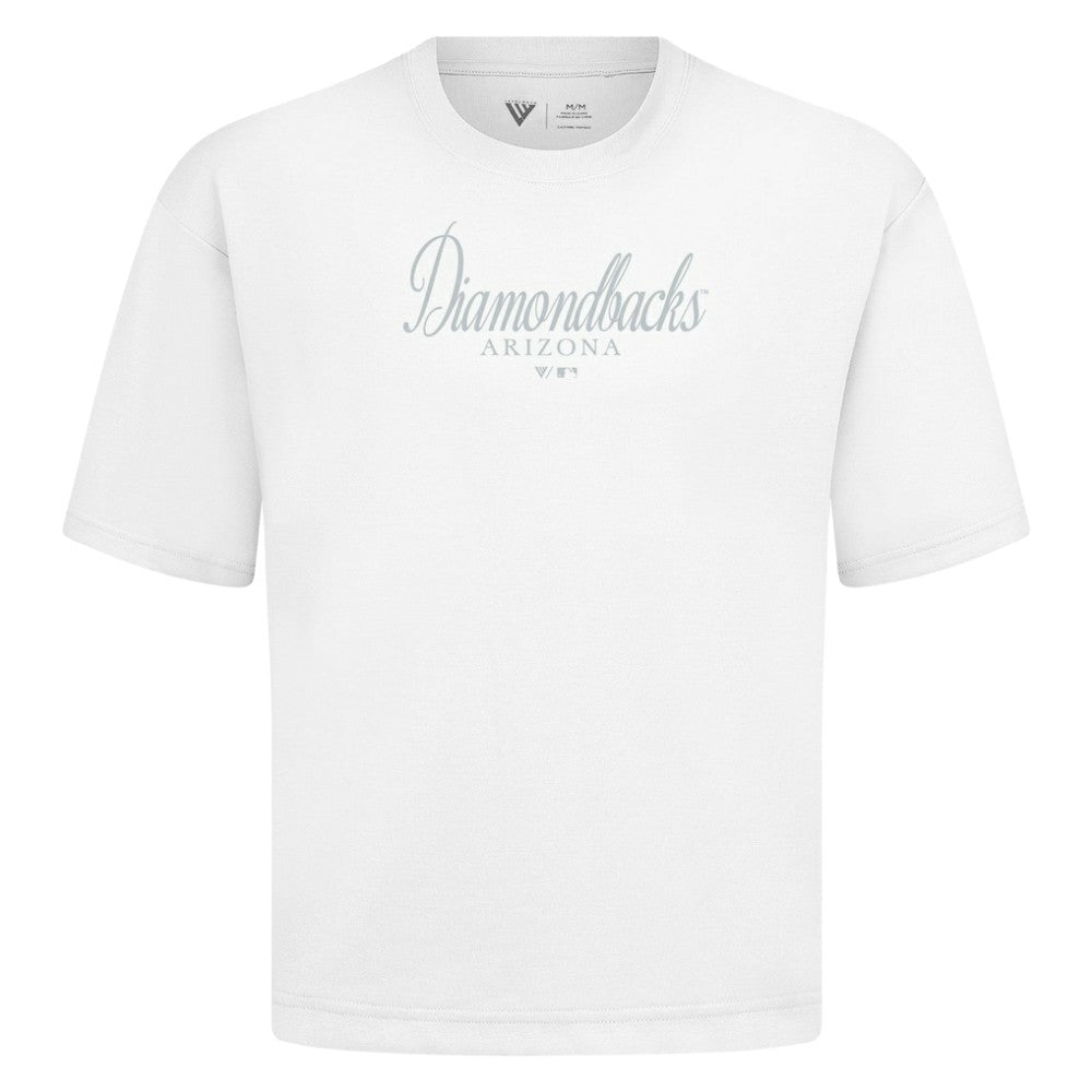 Arizona Diamondbacks Levelwear Ethereal Oversized Luxe Signature Knit T-Shirt White