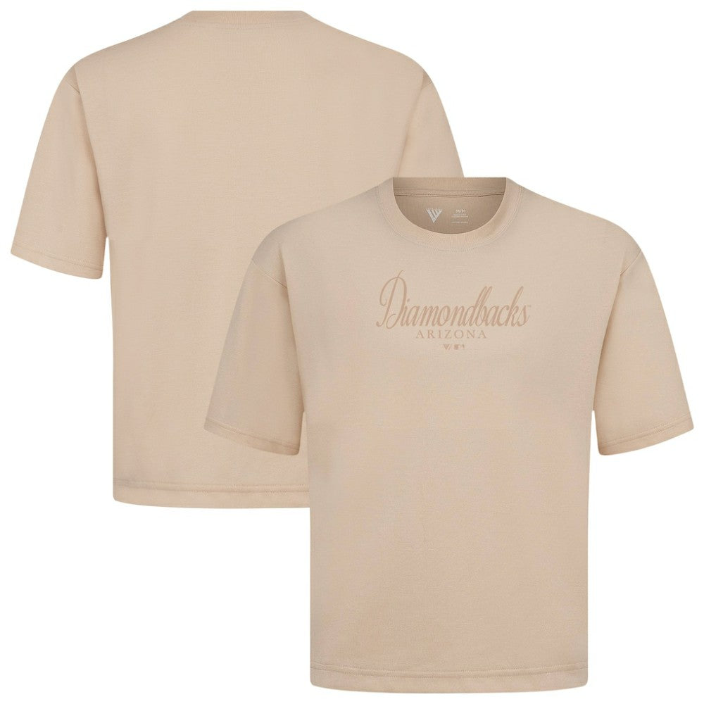 Arizona Diamondbacks Levelwear Ethereal Oversized Luxe Signature Knit T-Shirt Khaki