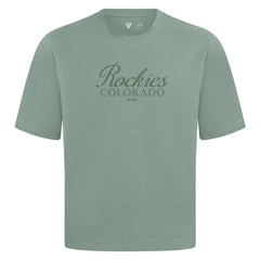 Colorado Rockies Levelwear Ethereal Oversized Luxe Signature Knit T-Shirt Green