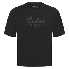 Colorado Rockies Levelwear Ethereal Oversized Luxe Signature Knit T-Shirt Black