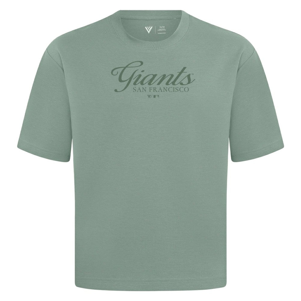 San Francisco Giants Levelwear Ethereal Oversized Luxe Signature Knit T-Shirt Green