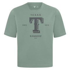 Texas Rangers Levelwear Crossway Oversized Luxe Signature Knit T-Shirt Green