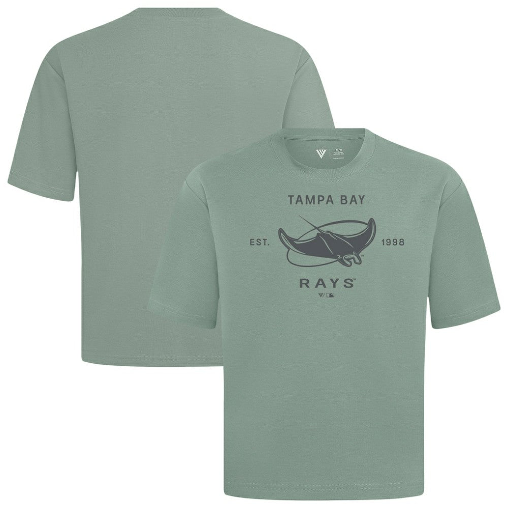 Tampa Bay Rays Levelwear Crossway Oversized Luxe Signature Knit T-Shirt Green