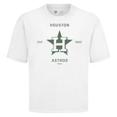 Houston Astros Levelwear Crossway Oversized Luxe Signature Knit T-Shirt White
