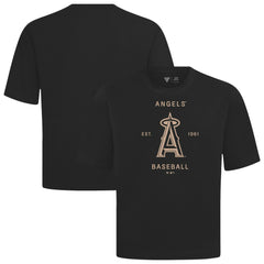 Los Angeles Angels Levelwear Crossway Oversized Luxe Signature Knit T-Shirt Black