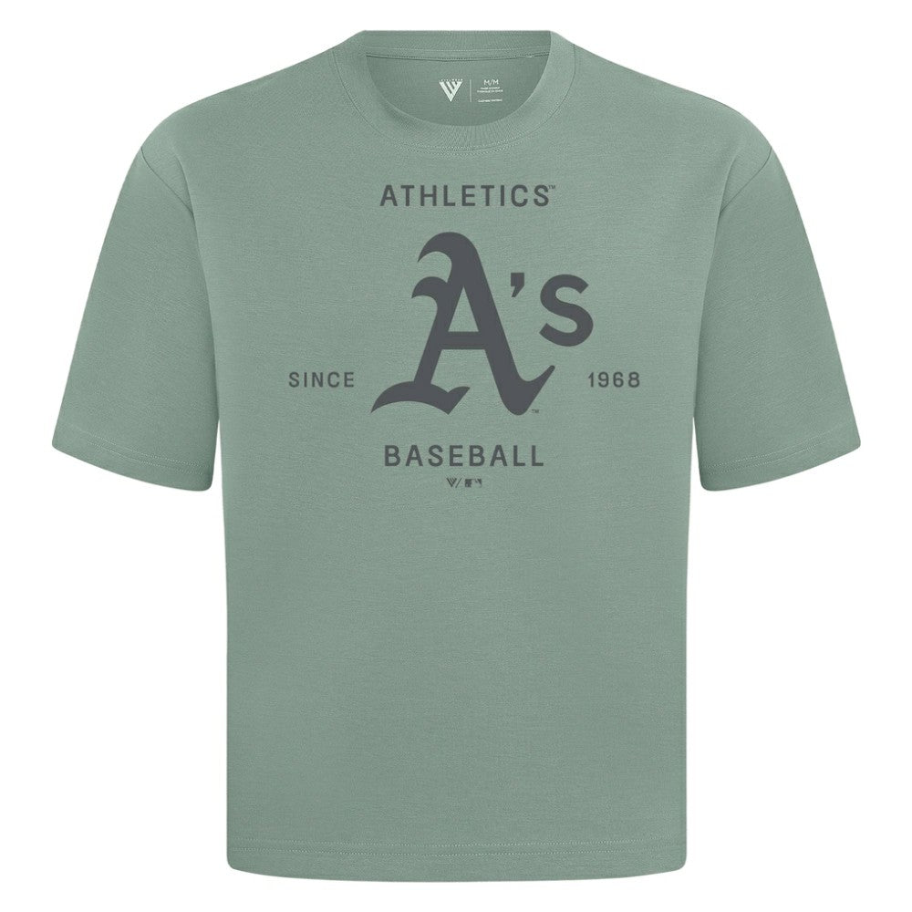 Athletics Levelwear Crossway Oversized Luxe Signature Knit T-Shirt Green
