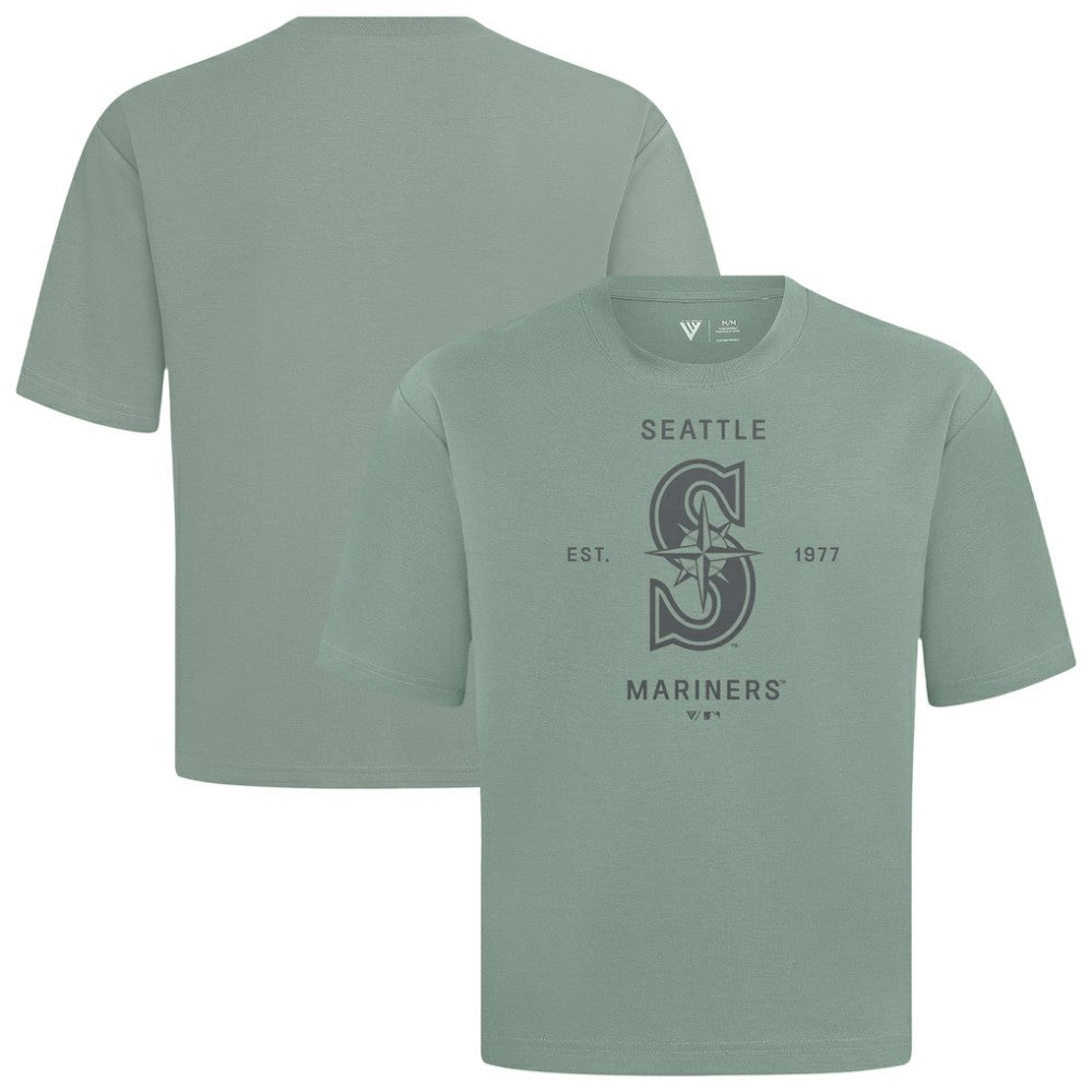 Seattle Mariners Levelwear Crossway Oversized Luxe Signature Knit T-Shirt Green