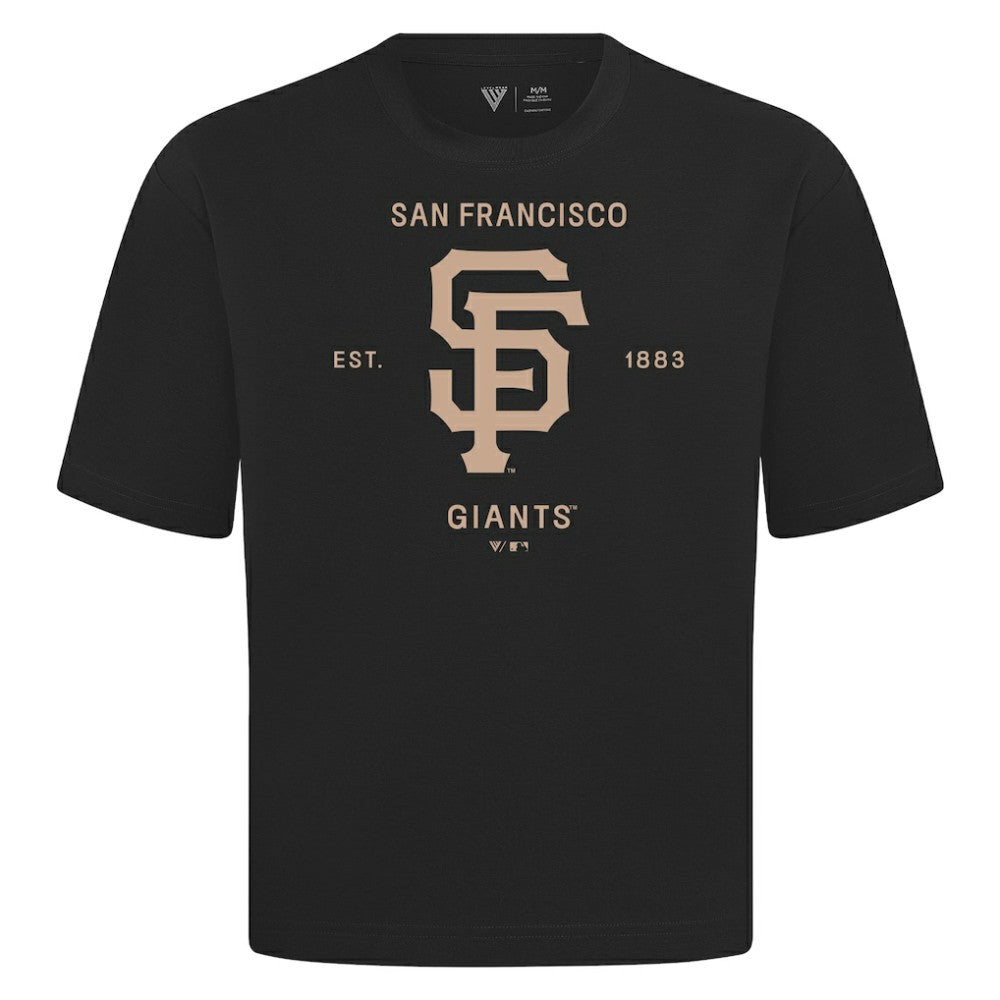 San Francisco Giants Levelwear Crossway Oversized Luxe Signature Knit T-Shirt Black