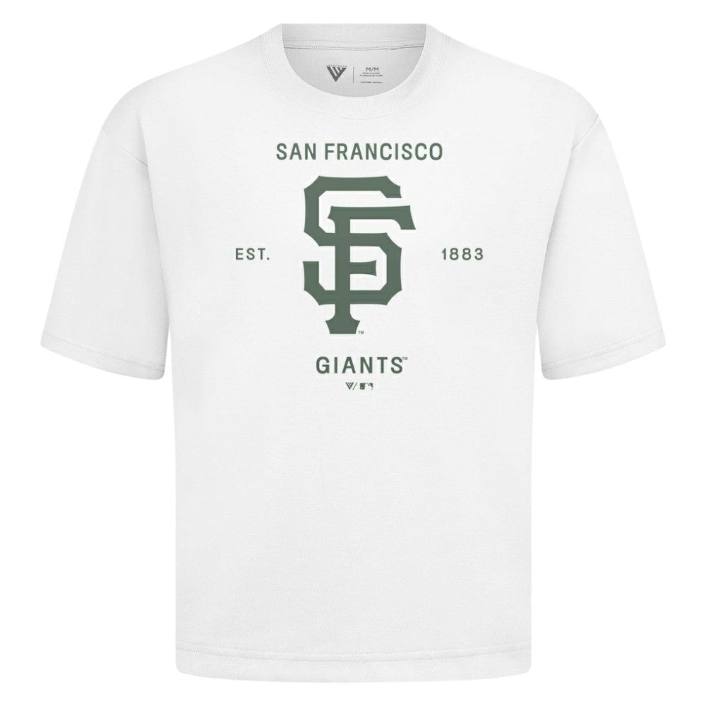 San Francisco Giants Levelwear Crossway Oversized Luxe Signature Knit T-Shirt White