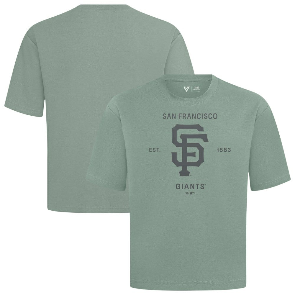 San Francisco Giants Levelwear Crossway Oversized Luxe Signature Knit T-Shirt Green