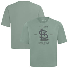 St. Louis Cardinals Levelwear Crossway Oversized Luxe Signature Knit T-Shirt Green