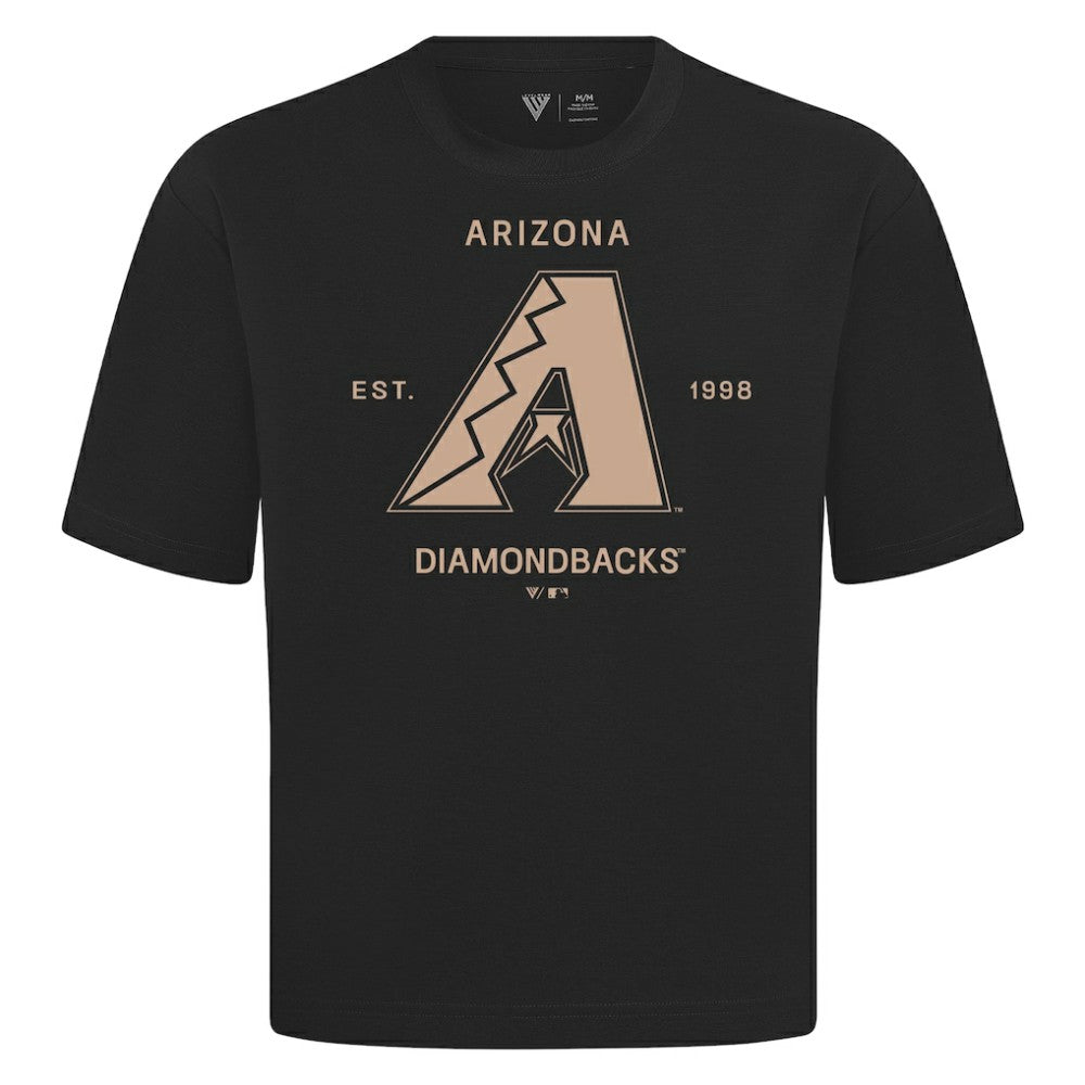Arizona Diamondbacks Levelwear Crossway Oversized Luxe Signature Knit T-Shirt Black