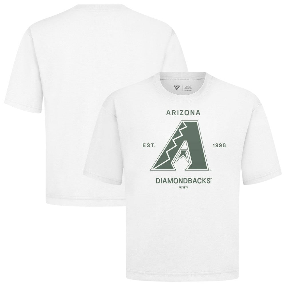 Arizona Diamondbacks Levelwear Crossway Oversized Luxe Signature Knit T-Shirt White