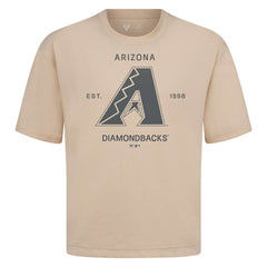 Arizona Diamondbacks Levelwear Crossway Oversized Luxe Signature Knit T-Shirt Khaki