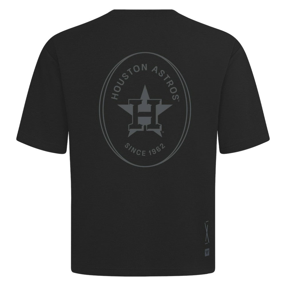 Houston Astros Levelwear Signet Oversized Luxe Signature Knit T-Shirt Black