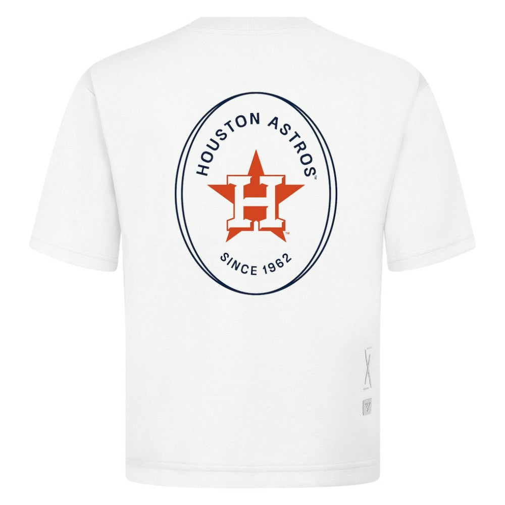 Houston Astros Levelwear Signet Oversized Luxe Signature Knit T-Shirt White