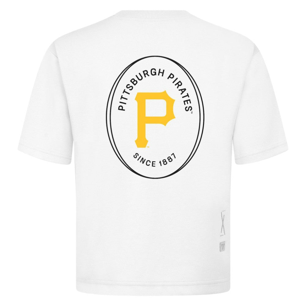 Pittsburgh Pirates Levelwear Signet Oversized Luxe Signature Knit T-Shirt White