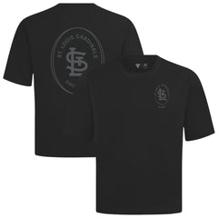 St. Louis Cardinals Levelwear Signet Oversized Luxe Signature Knit T-Shirt Black