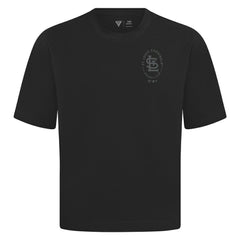 St. Louis Cardinals Levelwear Signet Oversized Luxe Signature Knit T-Shirt Black