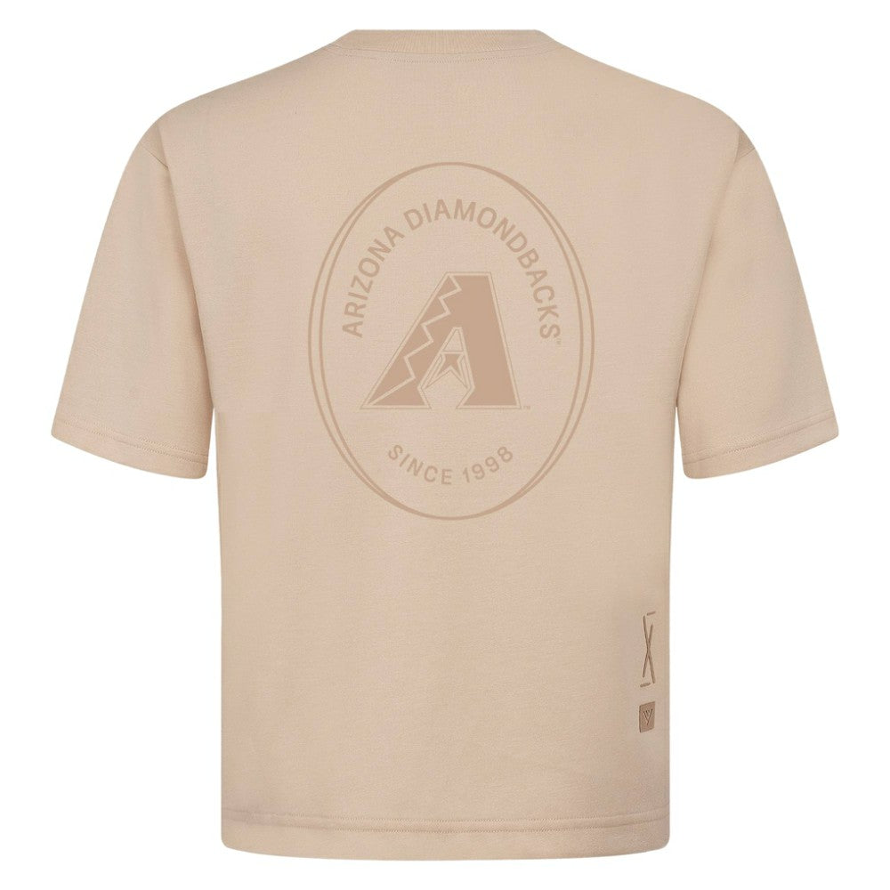Arizona Diamondbacks Levelwear Signet Oversized Luxe Signature Knit T-Shirt Khaki