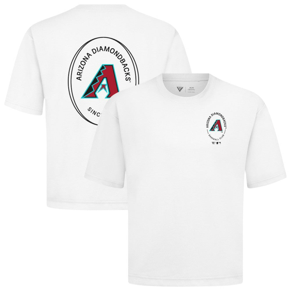 Arizona Diamondbacks Levelwear Signet Oversized Luxe Signature Knit T-Shirt White