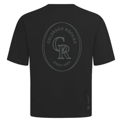 Colorado Rockies Levelwear Signet Oversized Luxe Signature Knit T-Shirt Black