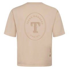 Texas Rangers Levelwear Signet Oversized Luxe Signature Knit T-Shirt Khaki