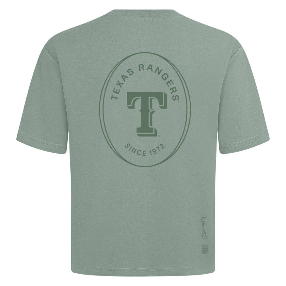 Texas Rangers Levelwear Signet Oversized Luxe Signature Knit T-Shirt Green