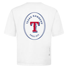 Texas Rangers Levelwear Signet Oversized Luxe Signature Knit T-Shirt White