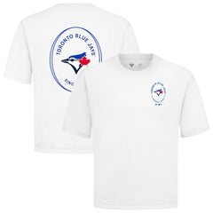 Toronto Blue Jays Levelwear Signet Oversized Luxe Signature Knit T-Shirt White