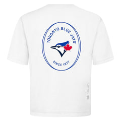 Toronto Blue Jays Levelwear Signet Oversized Luxe Signature Knit T-Shirt White