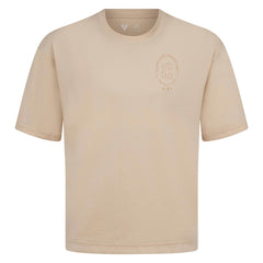 Cleveland Guardians Levelwear Signet Oversized Luxe Signature Knit T-Shirt Khaki