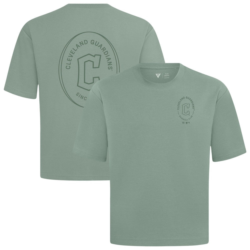 Cleveland Guardians Levelwear Signet Oversized Luxe Signature Knit T-Shirt Green