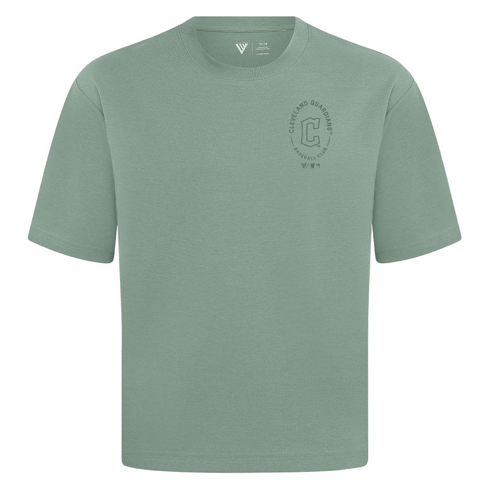 Cleveland Guardians Levelwear Signet Oversized Luxe Signature Knit T-Shirt Green
