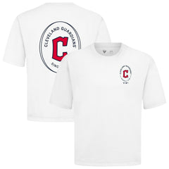 Cleveland Guardians Levelwear Signet Oversized Luxe Signature Knit T-Shirt White