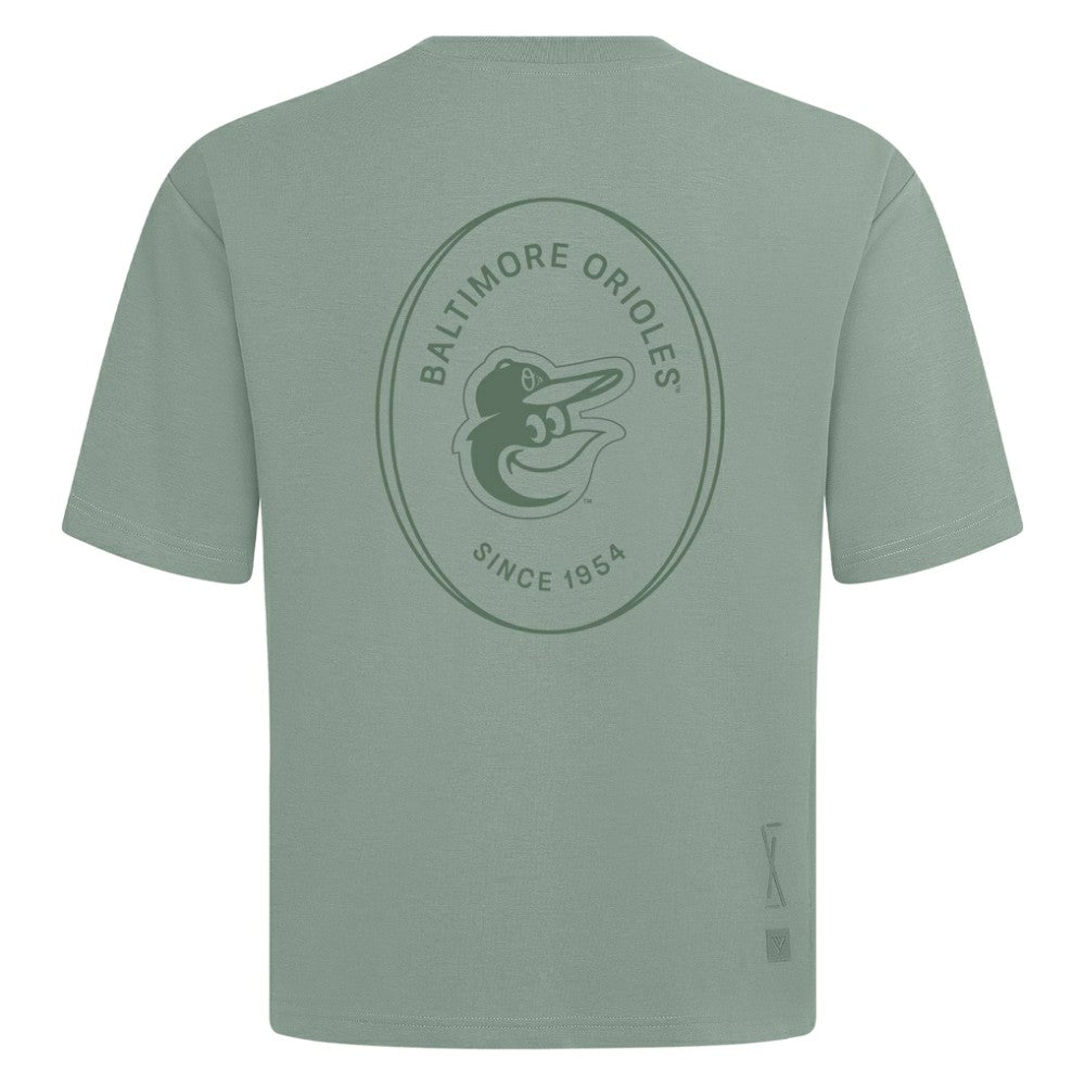 Baltimore Orioles Levelwear Signet Oversized Luxe Signature Knit T-Shirt Green