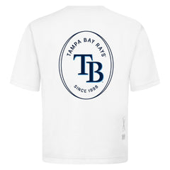 Tampa Bay Rays Levelwear Signet Oversized Luxe Signature Knit T-Shirt White