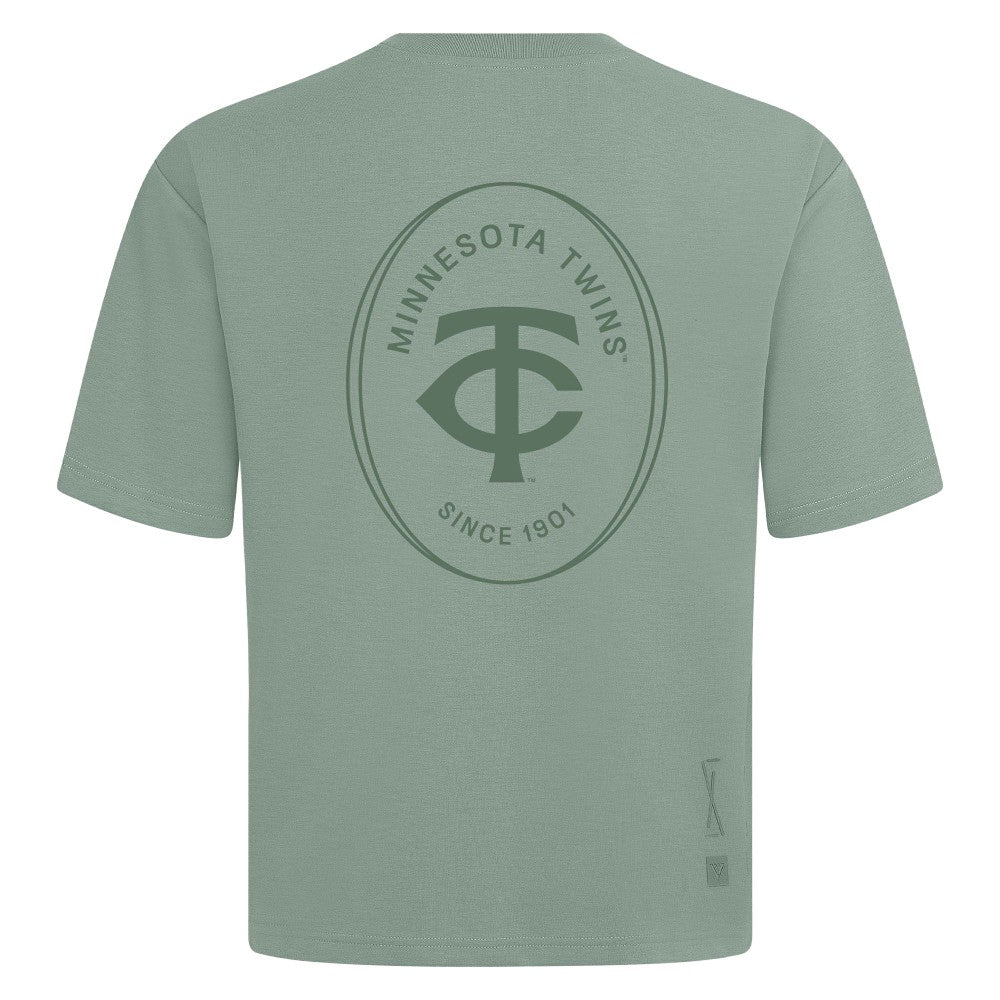 Minnesota Twins Levelwear Register Oversized Luxe Signature Knit T-Shirt Green