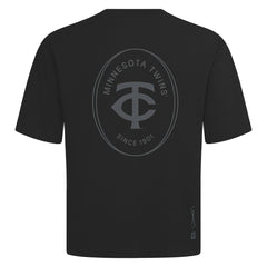 Minnesota Twins Levelwear Register Oversized Luxe Signature Knit T-Shirt Black