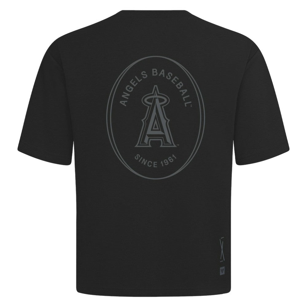 Los Angeles Angels Levelwear Register Oversized Luxe Signature Knit T-Shirt Black