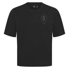 Seattle Mariners Levelwear Register Oversized Luxe Signature Knit T-Shirt Black