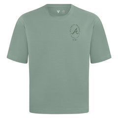 Atlanta Braves Levelwear Register Oversized Luxe Signature Knit T-Shirt Green